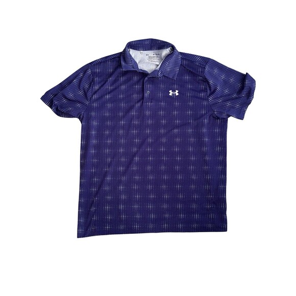 Under Armour Other - Under Armour Men's The Playoff Polo Shirt Size XL Blue Pattern Short Sleeve Golf